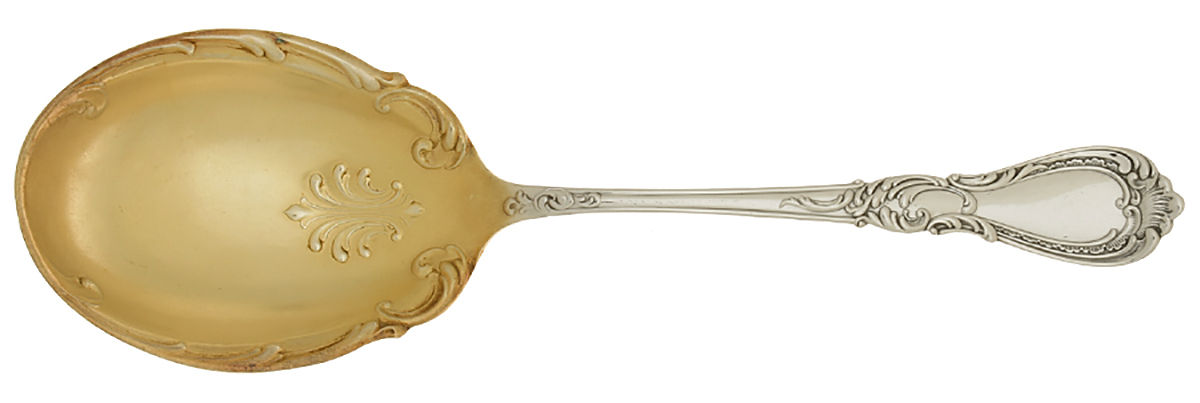Navarre (Silverplate, 1890) Solid Smooth Casserole Spoon by International Silver-1
