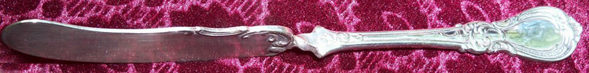 Navarre (Silverplate, 1890) Flat Twisted Handle Master Butter Knife by International Silver-1