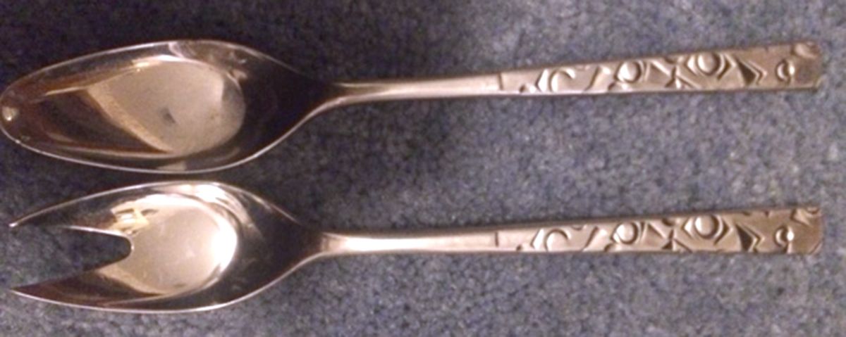 Navaho (Stainless) (2 Pc) Solid Salad Set by International Silver-1