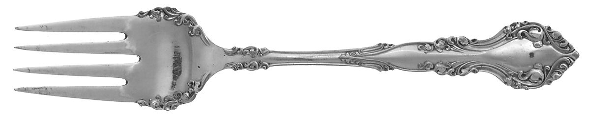 New Century (Silverplate, 1898) Medium Solid Cold Meat Serving Fork by International Silver-1