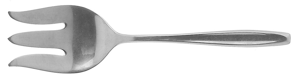 New Dawn (Stainless) Large Solid Cold Meat Serving Fork by International Silver-1