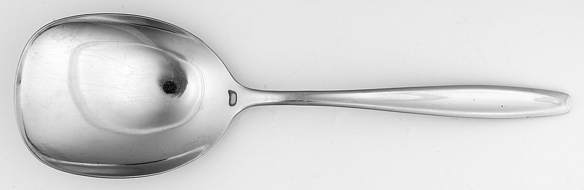 New Dawn (Stainless) Solid Smooth Casserole Spoon by International Silver-1