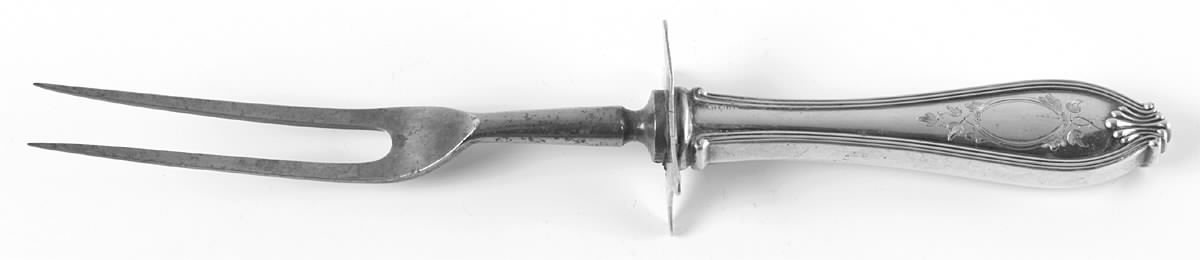 New Marathon (Sterling, 1912) Large Stainless-Prong Roast Carving Fork by International Silver-1