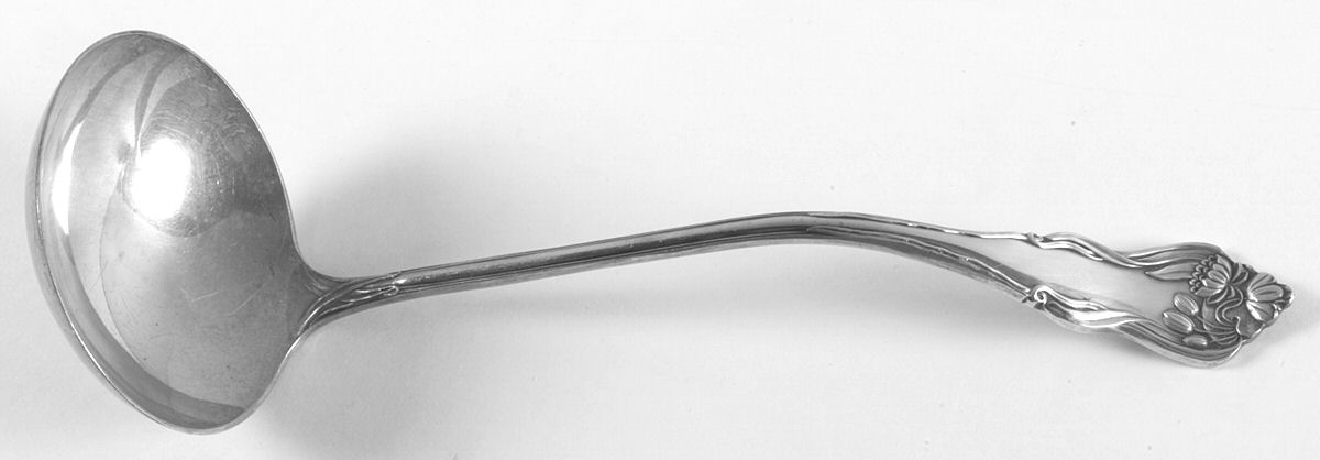 Nenuphar (Silverplate, 1905) Solid Soup Ladle by International Silver-1