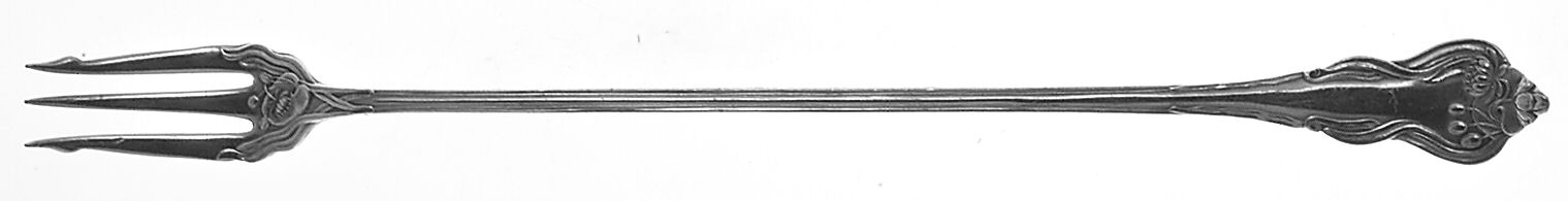 Nenuphar (Silverplate, 1905) Long Handle Pickle/Olive Fork by International Silver-1
