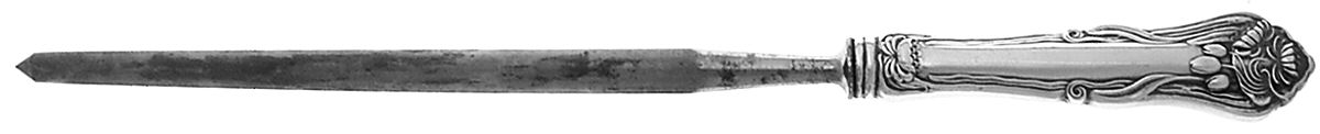 Nenuphar (Silverplate, 1905) Large Roast Steel Rod Knife Sharpener by International Silver-1
