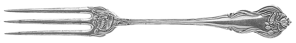 Nenuphar (Silverplate, 1905) Strawberry Fork by International Silver-1
