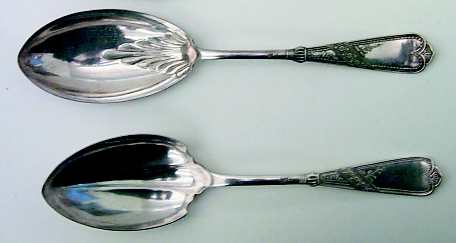 Newport (Silverplate, 1879) Vegetable Serving Spoon (Solid) by International Silver-1