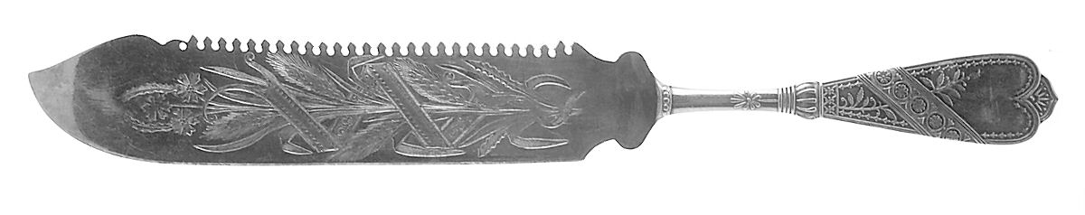 Newport (Silverplate, 1879) Cake Saw Solid Piece by International Silver-1