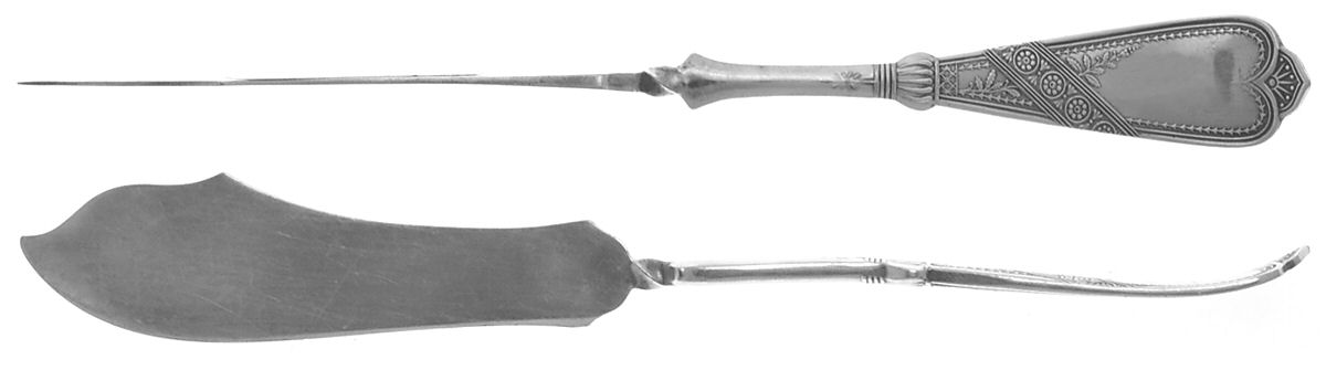 Newport (Silverplate, 1879) Flat Twisted Handle Master Butter Knife by International Silver-1