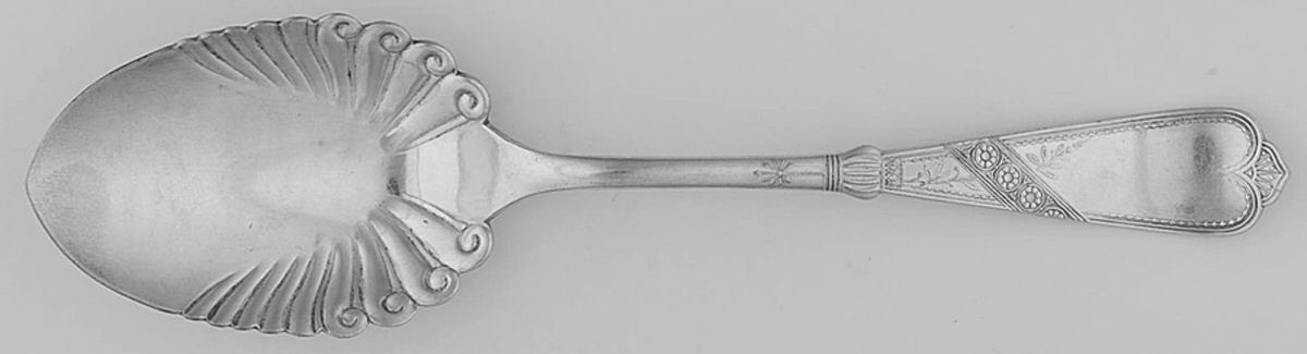 Newport (Silverplate, 1879) Solid Shell Berry/Casserole Spoon by International Silver-1