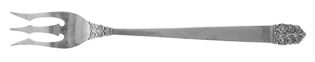 Northern Lights (Sterling, 1946, Glossy) Short Handle Pickle/Olive Fork by International Silver-1