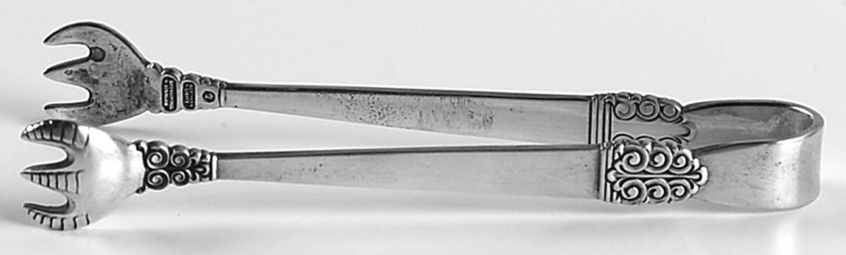 Northern Lights (Sterling, 1946, Glossy) Sugar Tongs by International Silver-1
