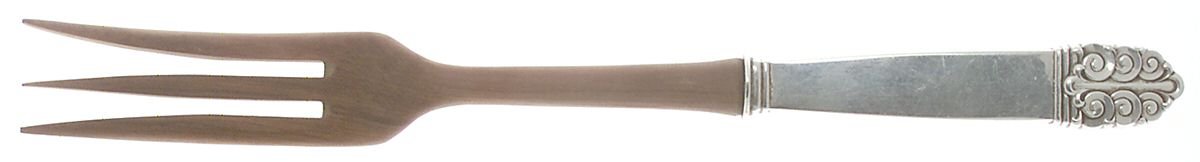 Northern Lights (Sterling, 1946, Glossy) Salad Serving Fork with Wooden Prongs by International Silver-1