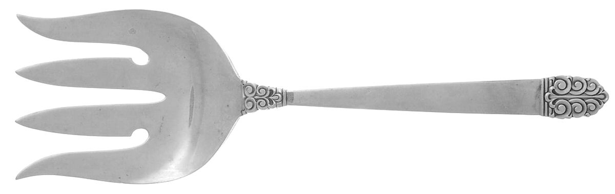 Northern Lights (Sterling, 1946, Glossy) Solid Salad Serving Fork by International Silver-1