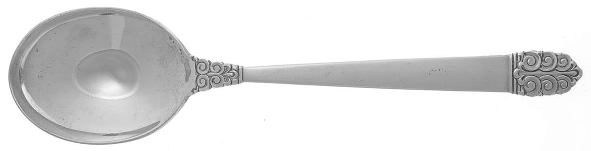 Northern Lights (Sterling, 1946, Glossy) Round Bowl Soup Spoon (Cream Soup) by International Silver-1