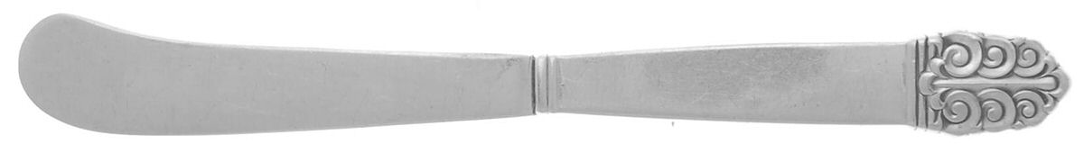 Northern Lights (Sterling, 1946, Glossy) Hollow Handle Paddle Butter Spreader (Solid) by International Silver-1