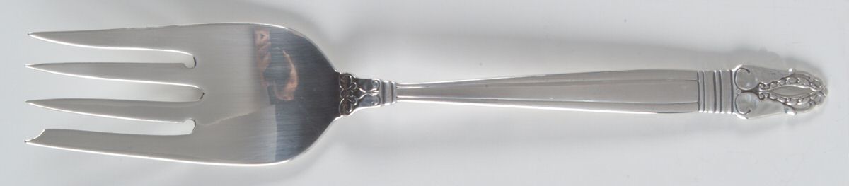 Norse (Sterling, 1937) Medium Solid Cold Meat Serving Fork by International Silver-1