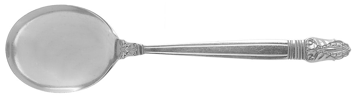 Norse (Sterling, 1937) Round Bowl Soup Spoon (Gumbo) by International Silver-1