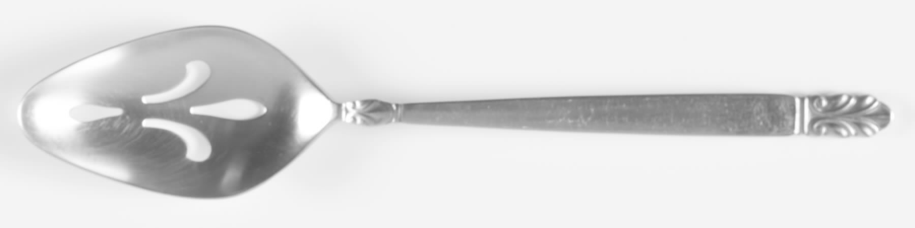 Norse (Stainless) Pierced Tablespoon (Serving Spoon) by International Silver-1