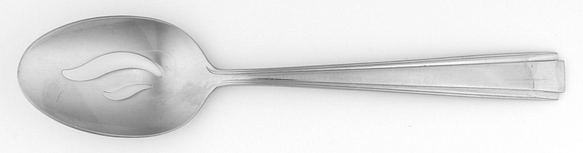 Nouveau (Stainless) Pierced Tablespoon (Serving Spoon) by International Silver-1