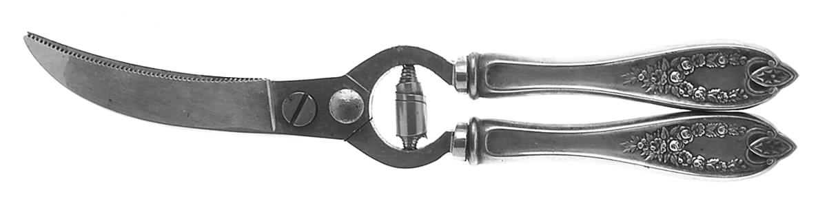 Old Colony (Silverplate, 1911) Poultry Shears with Stainless Blades by International Silver-1