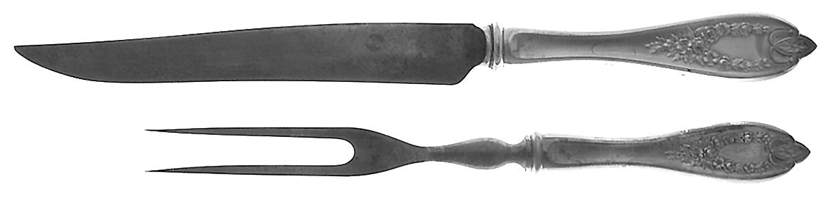 Old Colony (Silverplate, 1911) Small Stainless Blade 2-Piece Steak Carving Set by International Silver-1