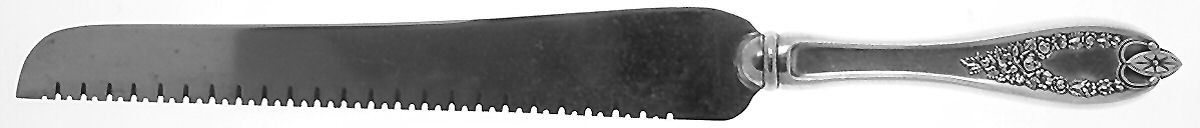 Old Colony (Silverplate, 1911) Bread Knife with Silverplate Blade by International Silver-1
