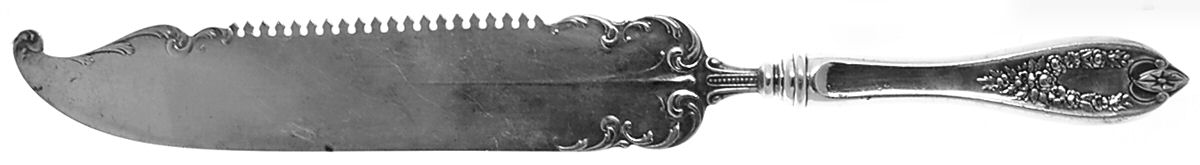 Old Colony (Silverplate, 1911) Cake Saw with Silverplate Blade by International Silver-1