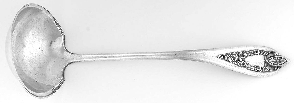 Old Colony (Silverplate, 1911) Oyster Ladle Solid Piece by International Silver-1