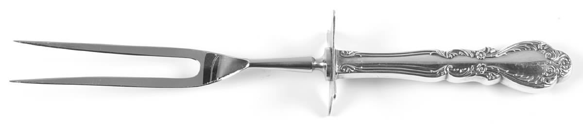 Old Charleston (Sterling, 1951) Large Stainless-Prong Roast Carving Fork by International Silver-1