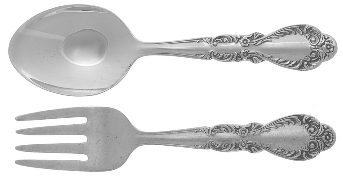 Old Charleston (Sterling, 1951) 2 Pc Baby Set (BF, BS) by International Silver-1
