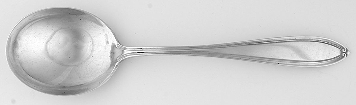 Old English (Sterling, 1917) Round Bowl Soup Spoon (Gumbo) by International Silver-1