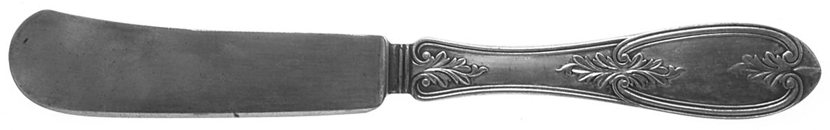 Olive (Silverplate, 1848) Flat Handle Butter Spreader by International Silver-1