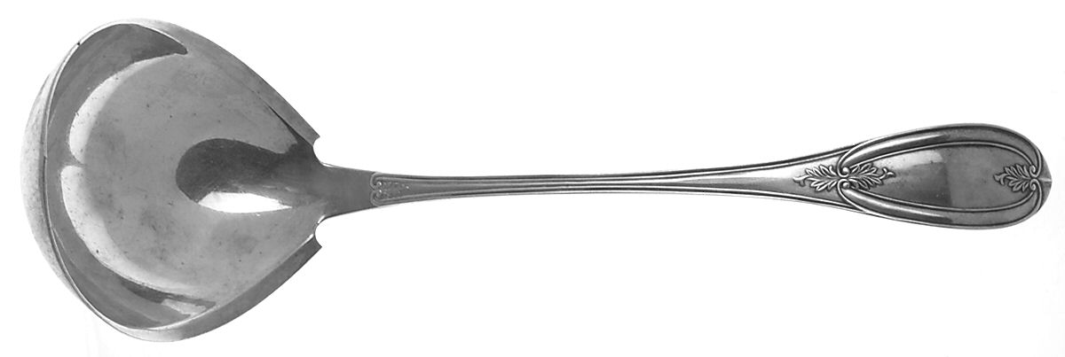 Olive (Silverplate, 1848) Oyster Ladle Solid Piece by International Silver-1
