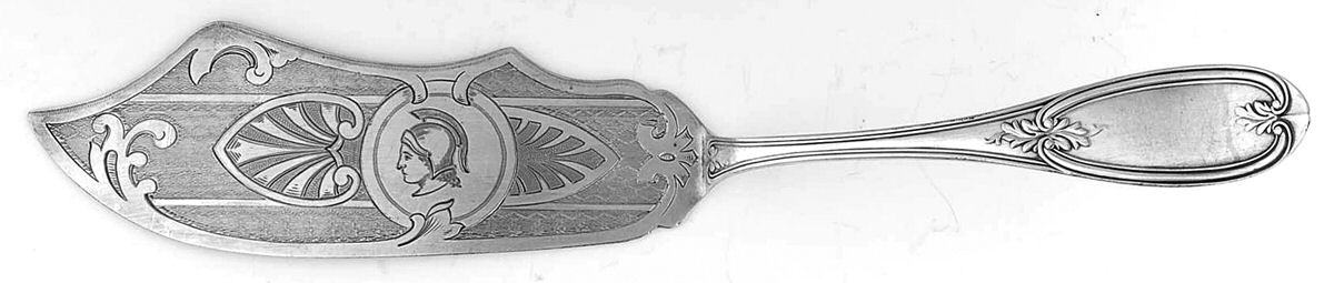Olive (Silverplate, 1848) Large Solid Bright Cut Fish Server by International Silver-1