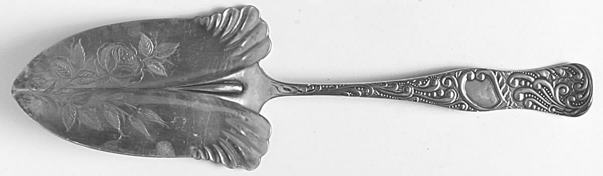 Opal (Silverplate, 1890) Large Solid Bright Cut Pie Knife by International Silver-1