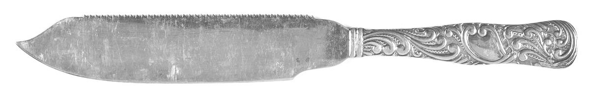 Opal (Silverplate, 1890) Large Solid Piece Cake Knife by International Silver-1