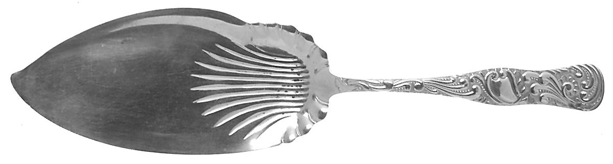 Opal (Silverplate, 1890) Large Solid Fish Serving Knife by International Silver-1