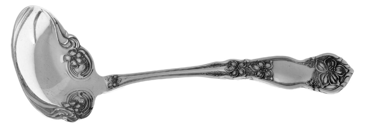 Orange Blossom (Silverplate, 1910) Solid Gravy Ladle by International Silver-1