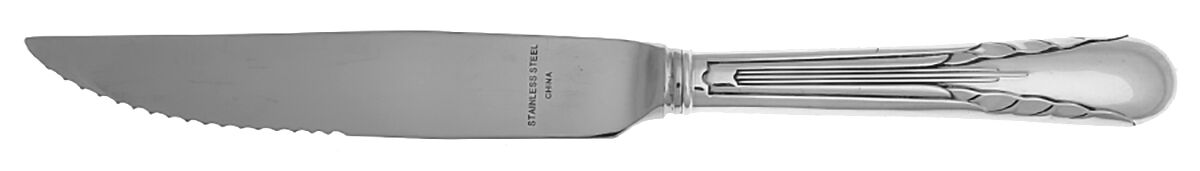 Orchid (Sterling, 1929-1930) Steak Knife Individual Hollow, Serrate HC by International Silver-1
