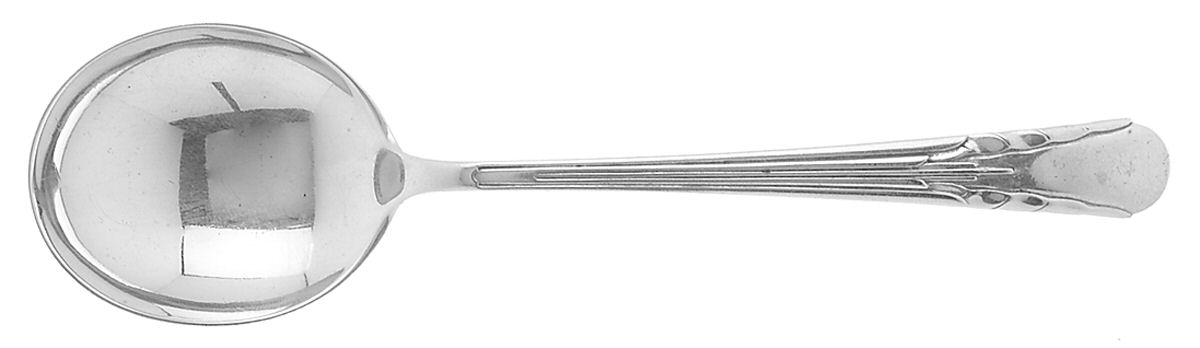 Orchid (Sterling, 1929-1930) Round Bowl Soup Spoon (Bouillon) by International Silver-1
