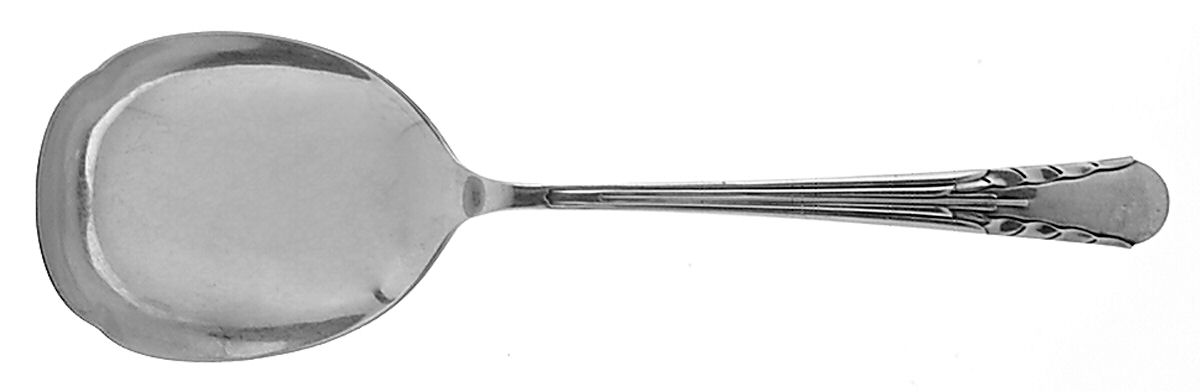 Orchid (Sterling, 1929-1930) Preserve Spoon by International Silver-1