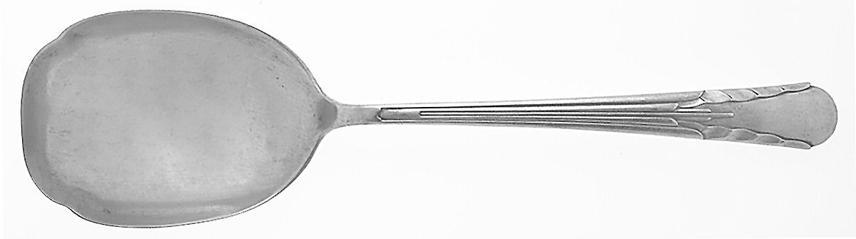 Orchid (Sterling, 1929-1930) Small Solid Berry/Casserole Spoon by International Silver-1