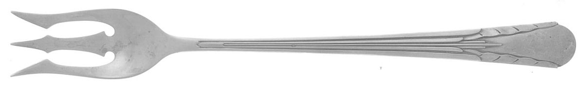 Orchid (Sterling, 1929-1930) Short Handle Pickle/Olive Fork by International Silver-1