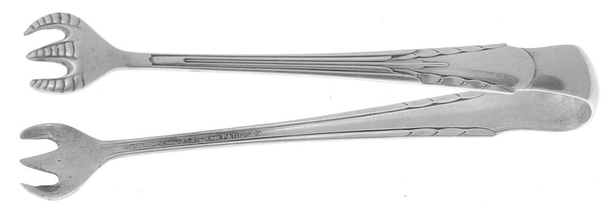 Orchid (Sterling, 1929-1930) Sugar Tongs by International Silver-1