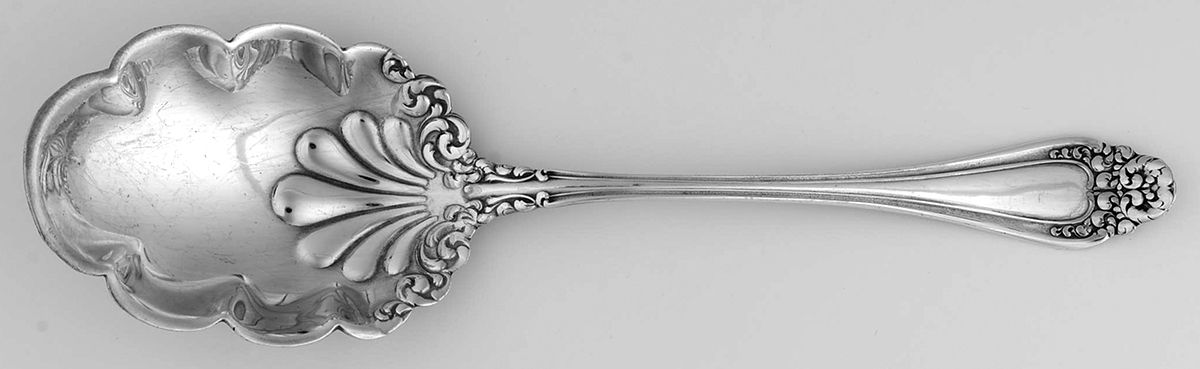 Oregon (Silverplate, 1900) Solid Shell Casserole Spoon by International Silver-1