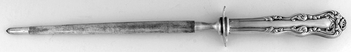 Orient-Venice (Silverplate, 1904) Small Steel Rod Sharpener Knife by International Silver-1