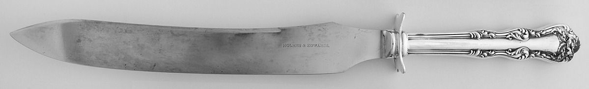 Orient-Venice (Silverplate, 1904) Large Stainless Blade Roast Carving Knife by International Silver-1