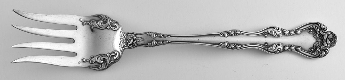 Orient-Venice (Silverplate, 1904) Small Chipped Beef Fork by International Silver-1
